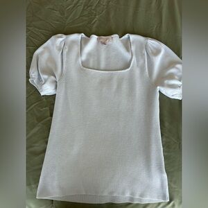 Philosophy Women's Cream Ribbed Blouse